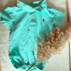3/$30🤩Turquoise Polo onesie